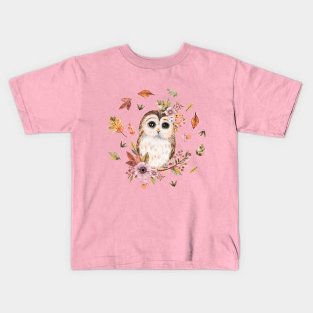 Love Owl Kids T-Shirt by ninoladesign